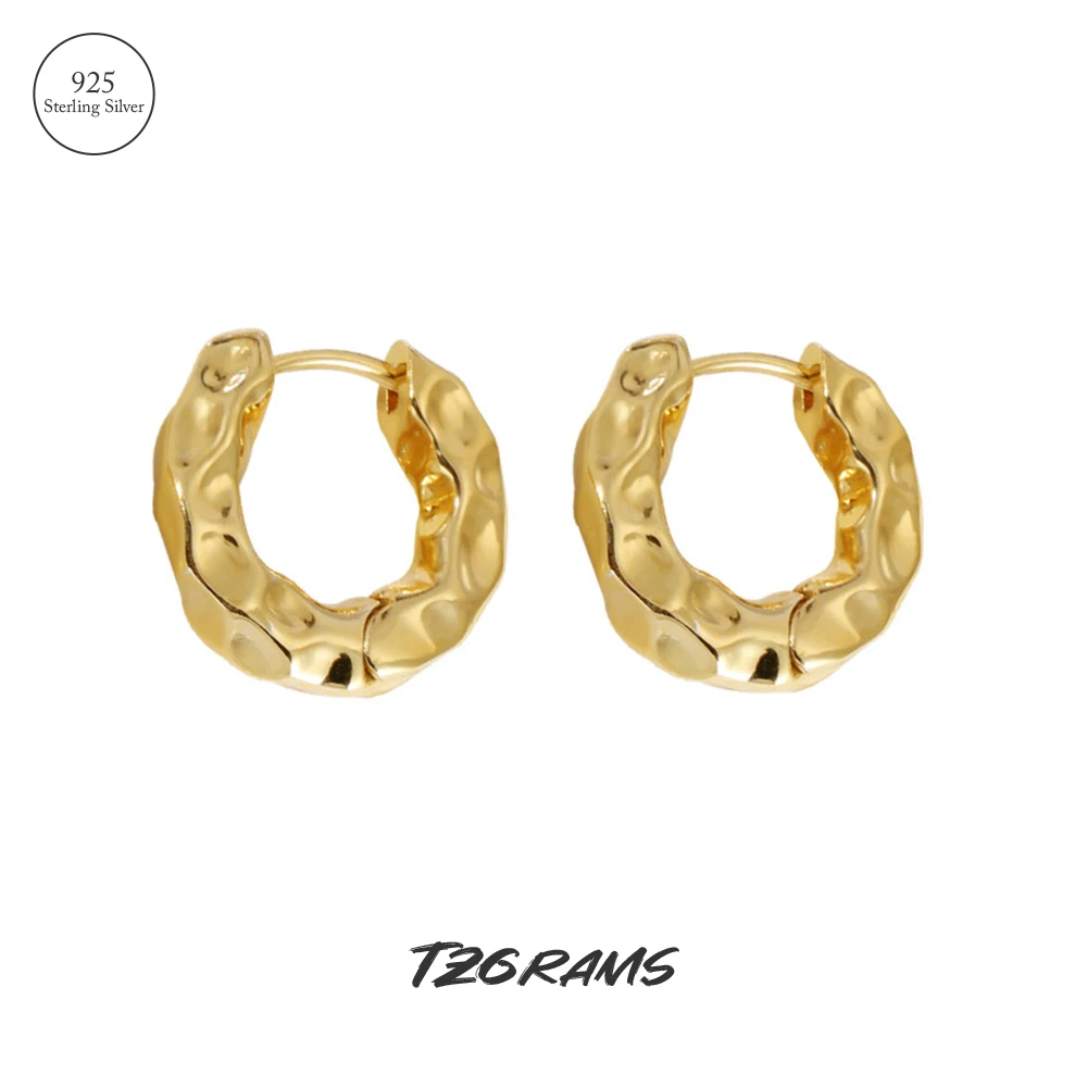 TZgrams Wrinkled Gold Earrings Irregular Fold Hoop Earrings For Woman 925 Sterling Silver Simple Chic Style Trending Jewelry
TZgrams Wrinkled Gold Earrings Irregular Fold Hoop Earrings For Woman 925 Sterling Silver Simple Chic Style Trending Jewelry