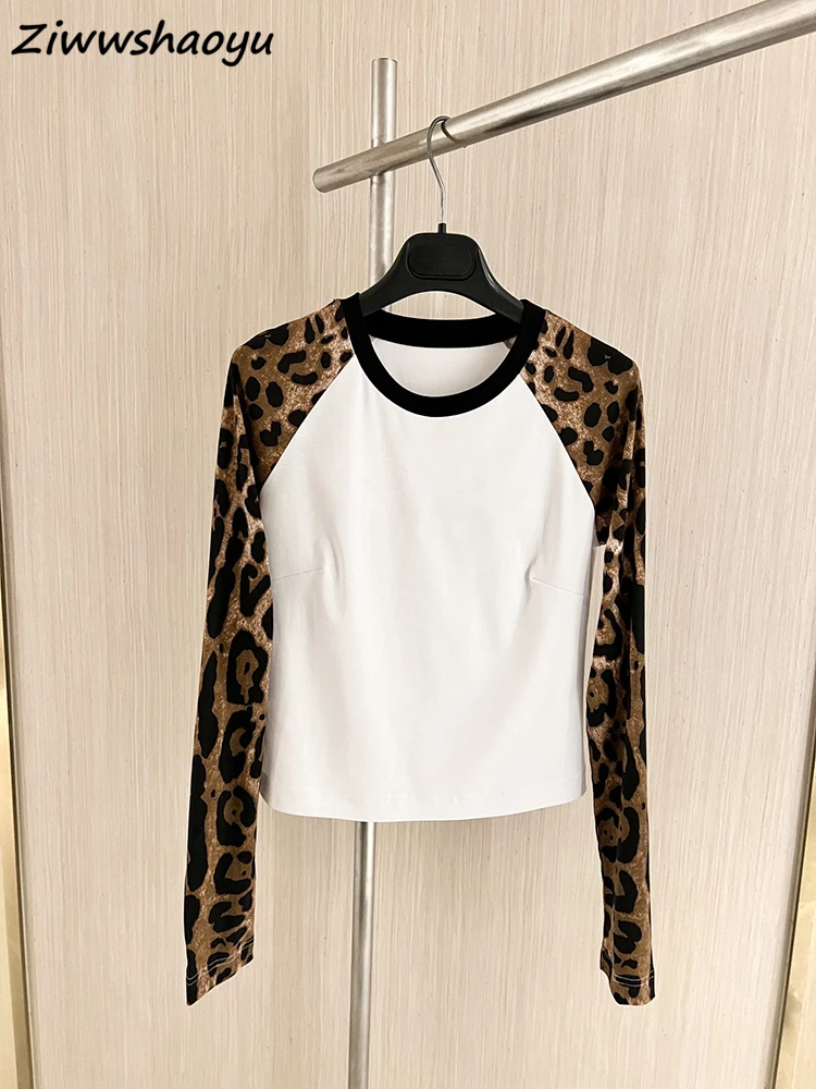 High Quality Summer Women Fashion Runway Designer Long Sleeve Leopard Printed Patchwork Loose Cotton T-shirts Tees Tops
High Quality Summer Women Fashion Runway Designer Long Sleeve Leopard Printed Patchwork Loose Cotton T-shirts Tees Tops