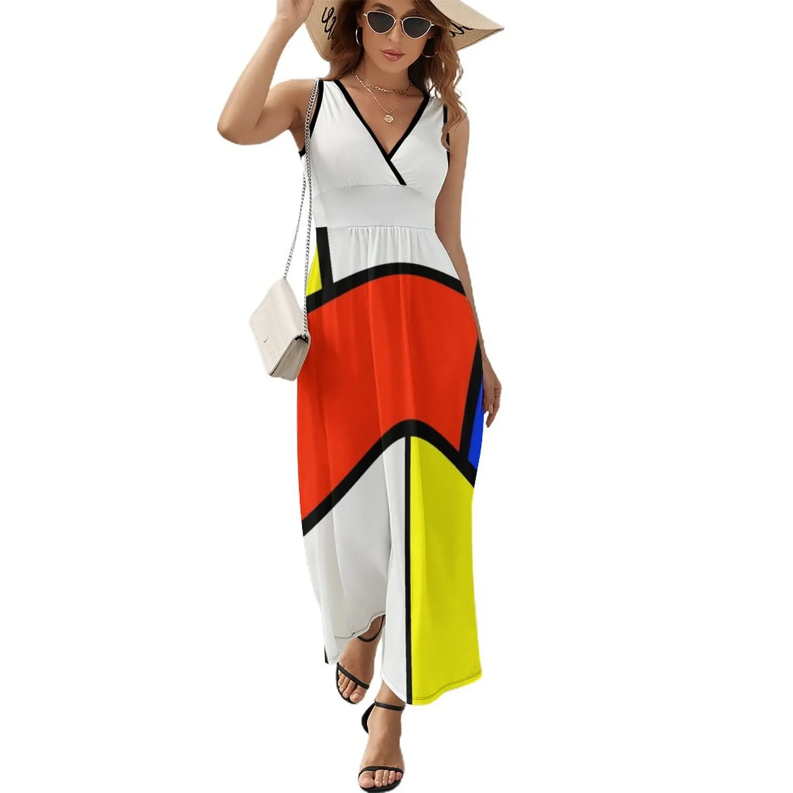 Mondrian Art Style Sleeveless Dress summer women's suit women's evening dresses
Mondrian Art Style Sleeveless Dress summer women's suit women's evening dresses