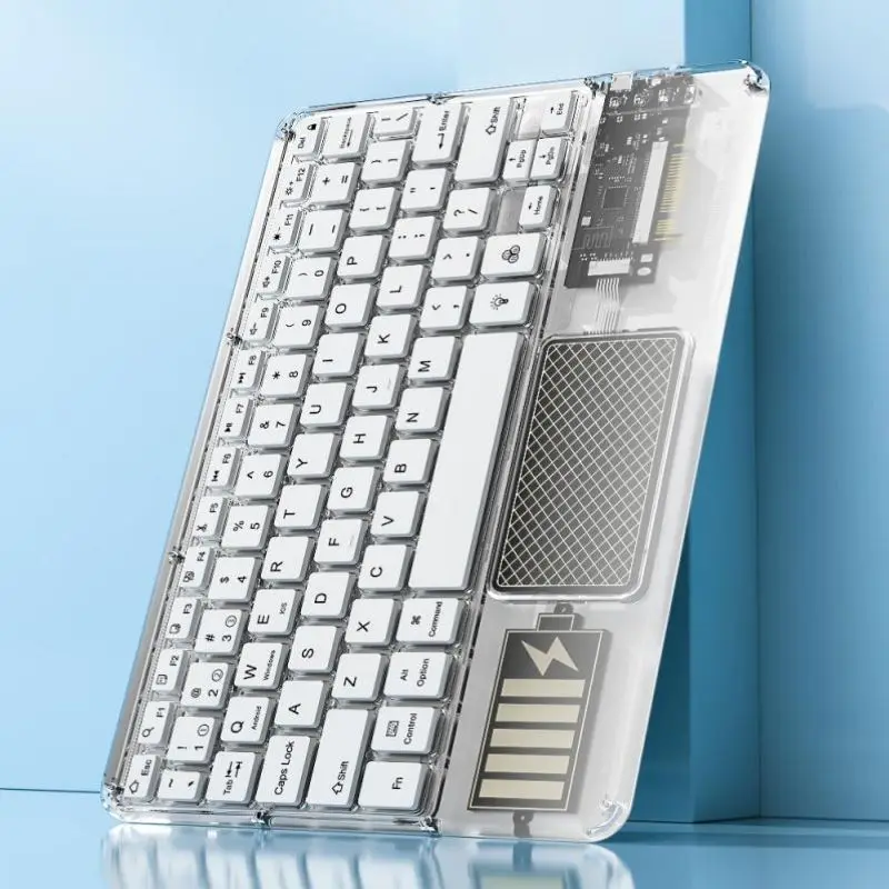 New Transparent Bluetooth Keyboard With Touchpad Silent Backlit Keypad Rechargable Mini Wireless Keyboard For Laptop Tablet PC
New Transparent Bluetooth Keyboard With Touchpad Silent Backlit Keypad Rechargable Mini Wireless Keyboard For Laptop Tablet PC