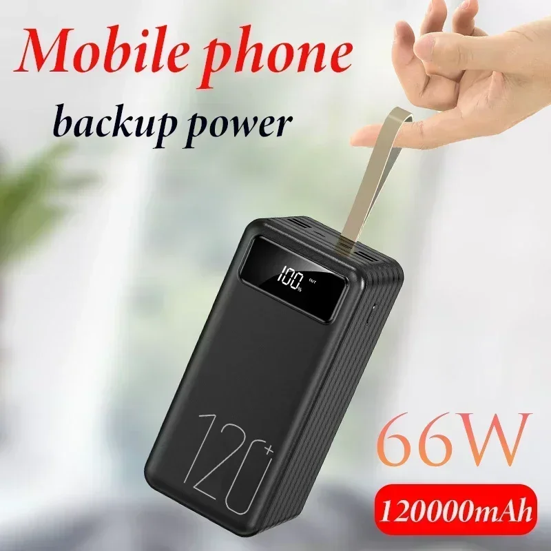 

Power Bank Outdoor Portable Power Bank Super Large Capacity 120000mAh Fast Charging Suitable For Mobile Phones Laptops Tablets