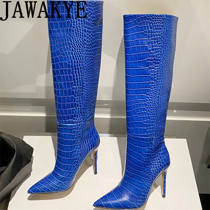 Real Leather Stone Pattern Women Long Boots Pointy Toe Thin High Heel Knee High Boots Autumn Sexy Runway Party Designer Shoes
Real Leather Stone Pattern Women Long Boots Pointy Toe Thin High Heel Knee High Boots Autumn Sexy Runway Party Designer Shoes