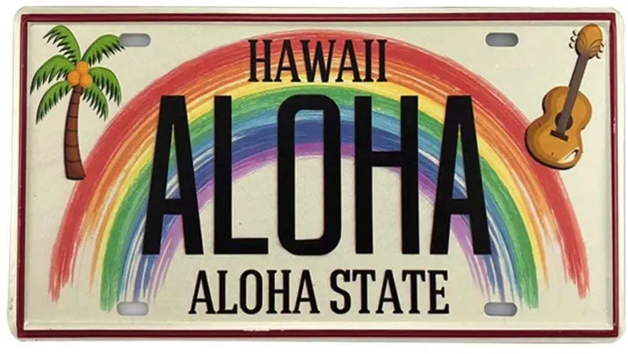 Angeloken New Retro Vintage License Plate Hawaiian Aloha State Tin Sign for Home Decor Wall Plaque 6''x12''
Angeloken New Retro Vintage License Plate Hawaiian Aloha State Tin Sign for Home Decor Wall Plaque 6''x12''