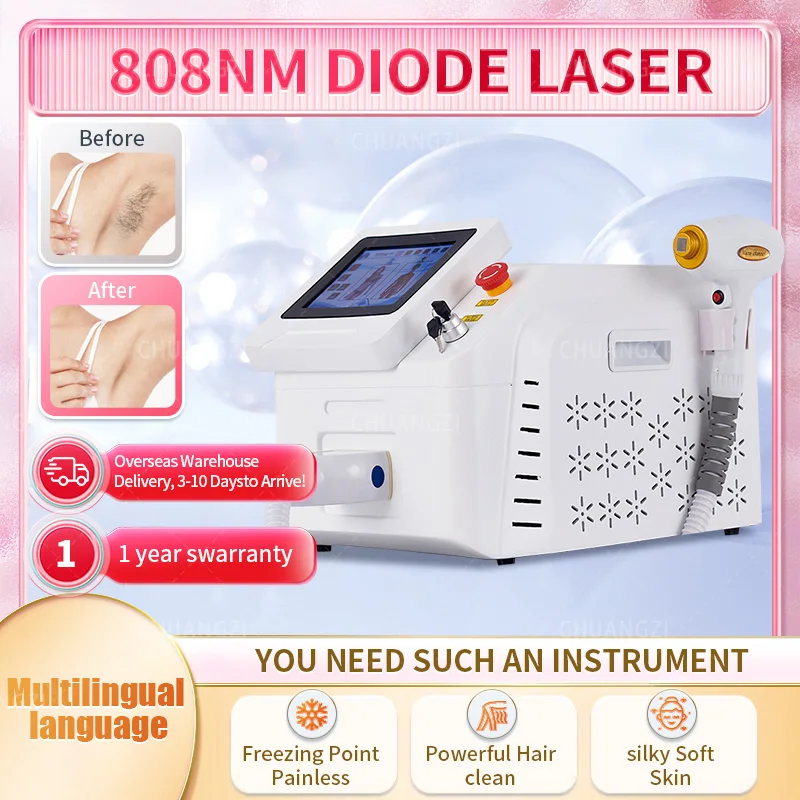 808 Ice Platinum Titanium Diode Laser Hair Removal Machine 2000W 2023 New Alexandrit 755nm 808nm 1064nm Cooling Head Painless
808 Ice Platinum Titanium Diode Laser Hair Removal Machine 2000W 2023 New Alexandrit 755nm 808nm 1064nm Cooling Head Painless
