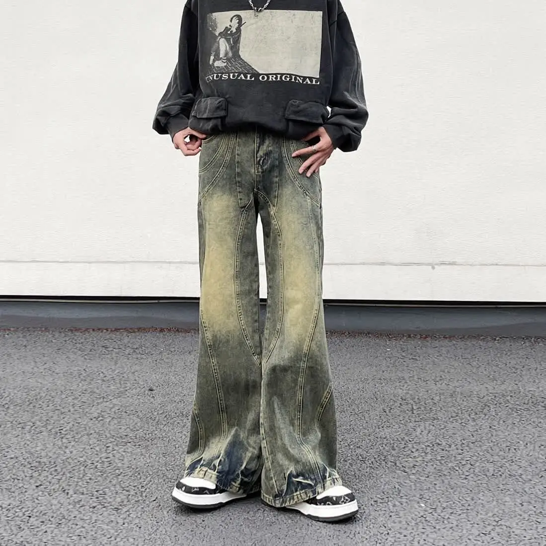 American Spring and Autumn High Street Men and Women Trendy Straight Loose Hip Hop Jeans Retro Personalized Wide Leg Casual
American Spring and Autumn High Street Men and Women Trendy Straight Loose Hip Hop Jeans Retro Personalized Wide Leg Casual