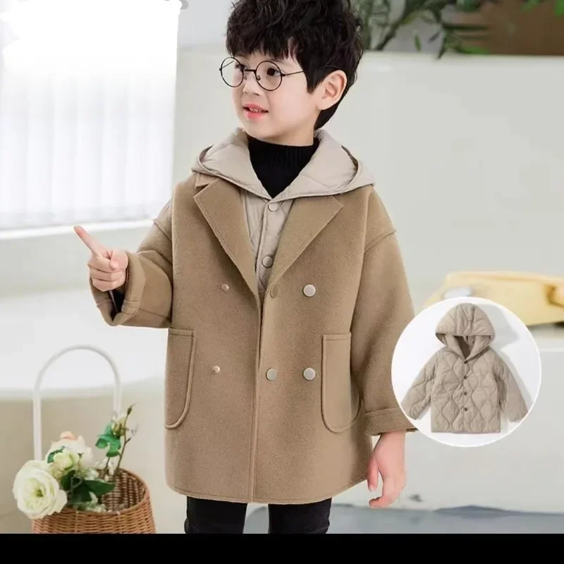 

Boy's Double-sided Jacket New Mid-sized Children's Spring Autumn Coat, Baby Boy, Korean Version Casual Handsome Outerwear