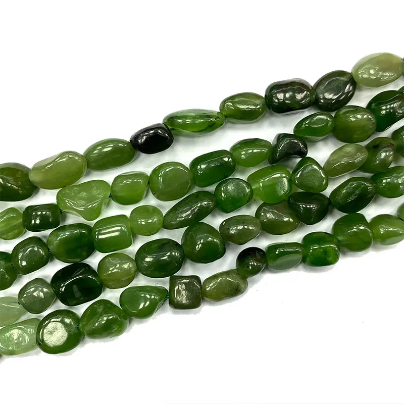 Fine Natural Gemstone Green Jade 6-8mm Irregular Stone Beads Diy Women's Bracelet Necklace for Jewelry Making Charms 15'' 
Fine Natural Gemstone Green Jade 6-8mm Irregular Stone Beads Diy Women's Bracelet Necklace for Jewelry Making Charms 15''