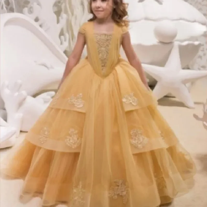 Flower Girl Dress Tiered Pleat Tulle Layers Straps Child Baby Girl Dress Wedding Birthday Party First Communion Holiday
Flower Girl Dress Tiered Pleat Tulle Layers Straps Child Baby Girl Dress Wedding Birthday Party First Communion Holiday