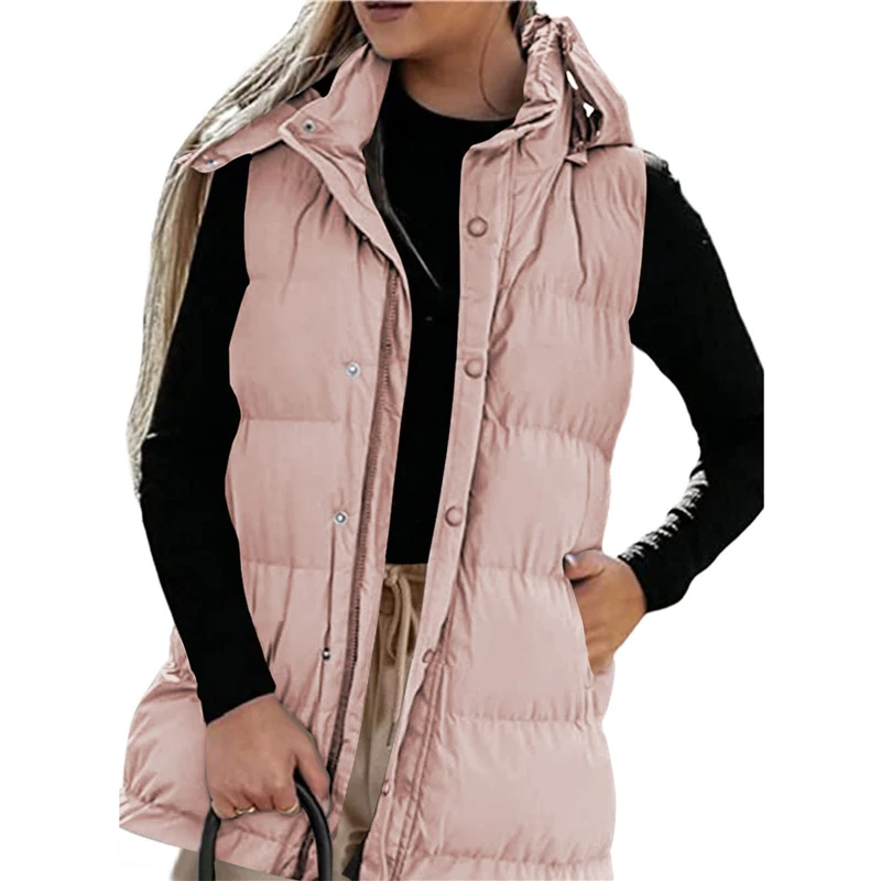 Cropped Padded Waistcoat Vest Women Casual Solid Color Sleeveless Zipper Hooded Jacket Basic Quilted Coat Tops Winter Outerwear
Cropped Padded Waistcoat Vest Women Casual Solid Color Sleeveless Zipper Hooded Jacket Basic Quilted Coat Tops Winter Outerwear