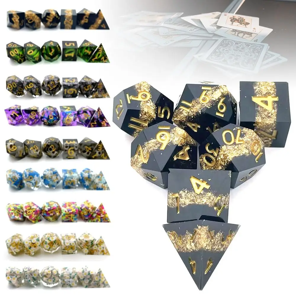 7Pcs/Set Creative D6 D8 D10 D12 D20 For D&d DND Gift Polyhedral Dices Table Games Accessory Dice Set
7Pcs/Set Creative D6 D8 D10 D12 D20 For D&d DND Gift Polyhedral Dices Table Games Accessory Dice Set