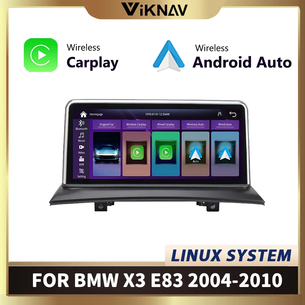 Linux Car radio Wireless CarPlay For BMW X3 E83 2004-2010 Android Auto Car Multimedia radio iDrive wireless carplay Unit
Linux Car radio Wireless CarPlay For BMW X3 E83 2004-2010 Android Auto Car Multimedia radio iDrive wireless carplay Unit