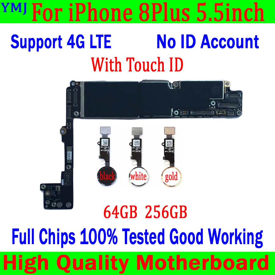 100% Original Unlock Clean ICloud Mainboard For IPhone 8 Plus 5.5"Motherboard Full Chips Tested Working Logic Board 64G 256G
100% Original Unlock Clean ICloud Mainboard For IPhone 8 Plus 5.5"Motherboard Full Chips Tested Working Logic Board 64G 256G