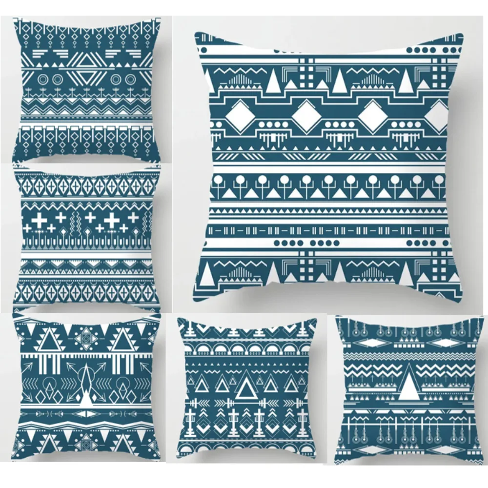 Bohemia Geometry Cushion Cover Indian Ethnic Blue Pillowcase Striped Mystery Pattern Aesthetics Pillow Cover for Sofa Bed J3065
Bohemia Geometry Cushion Cover Indian Ethnic Blue Pillowcase Striped Mystery Pattern Aesthetics Pillow Cover for Sofa Bed J3065