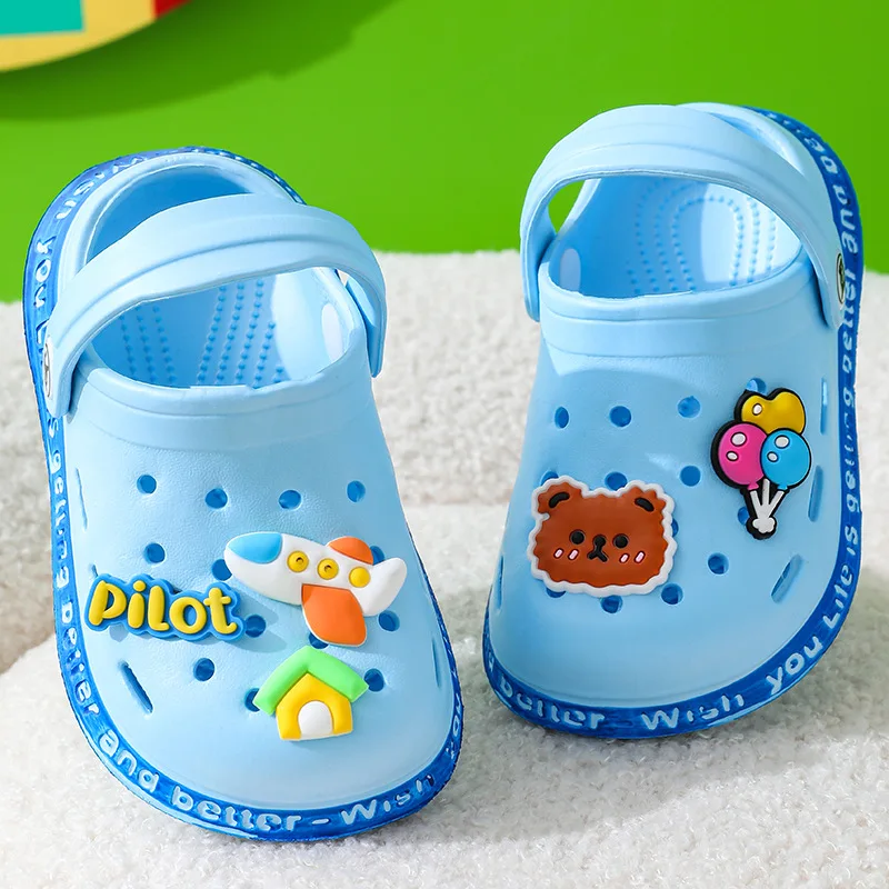 EVA Summer Kids Sandals Hole Children's Shoes Slippers Anti-Skid Cartoon DIY Design Hole Baby Shoes Sandy Beach For Boys Girls EVA Summer Kids Sandals Hole Children's Shoes Slippers Anti-Skid Cartoon DIY Design Hole Baby Shoes Sandy Beach For Boys Girls