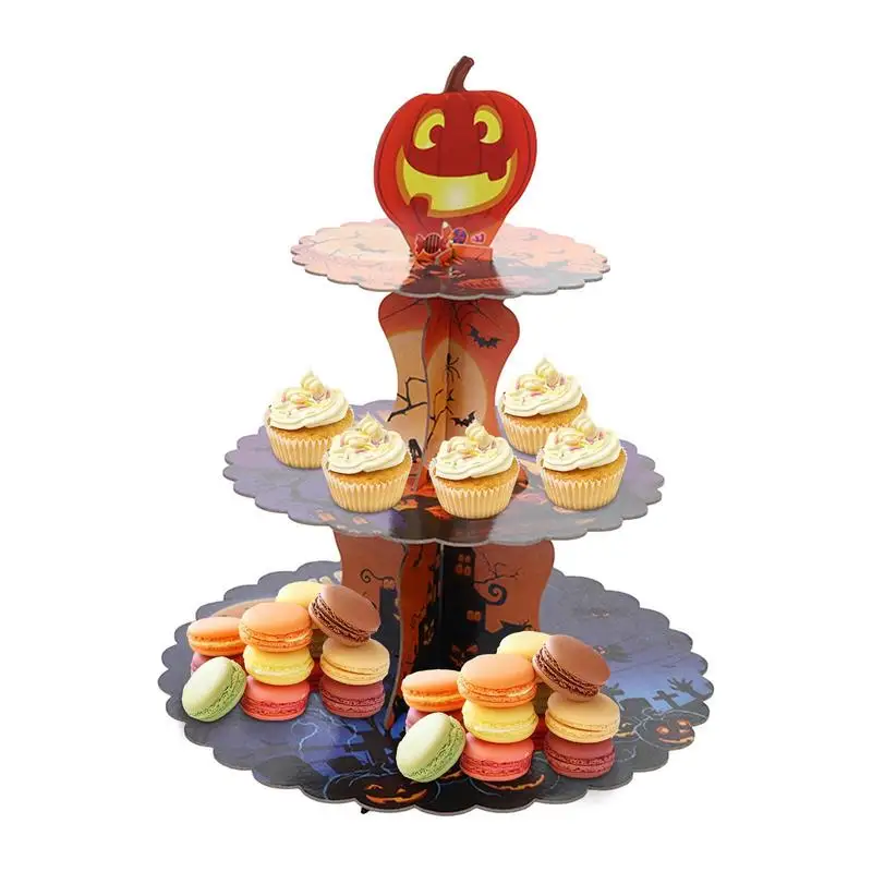 Halloween Cupcake Stand 3 Tier Pumpkin Dessert Tower Cardboard Dessert Stand Cupcake Table Serving Tray For Halloween Party
Halloween Cupcake Stand 3 Tier Pumpkin Dessert Tower Cardboard Dessert Stand Cupcake Table Serving Tray For Halloween Party