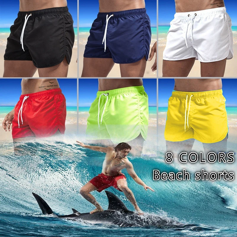 

Мужские шорты, новые летние пляжные плавки для плавания, быстросохнущие шорты для серфинга, повседневные спортивные шорты для спортзала, шорты для бега, боксерские тренировочные шорты
