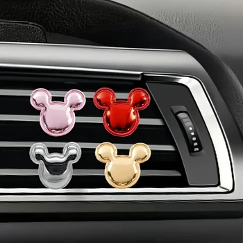 O Acessório Automotivo Elegante e Perfumado: Swan Diamond de Luxo 7 Cute Car Perfume Clip Cartoon Mouse Head Air Freshener Vent Fragrance Luxury Parfum Wholesale Girls New Couple Car Accessories