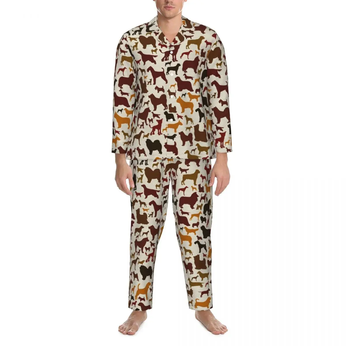 Dog Print Pajama Sets Funny Animal Soft Sleepwear Lady Long Sleeve Vintage Home 2 Pieces Nightwear Big Size XL 2XL
Dog Print Pajama Sets Funny Animal Soft Sleepwear Lady Long Sleeve Vintage Home 2 Pieces Nightwear Big Size XL 2XL
