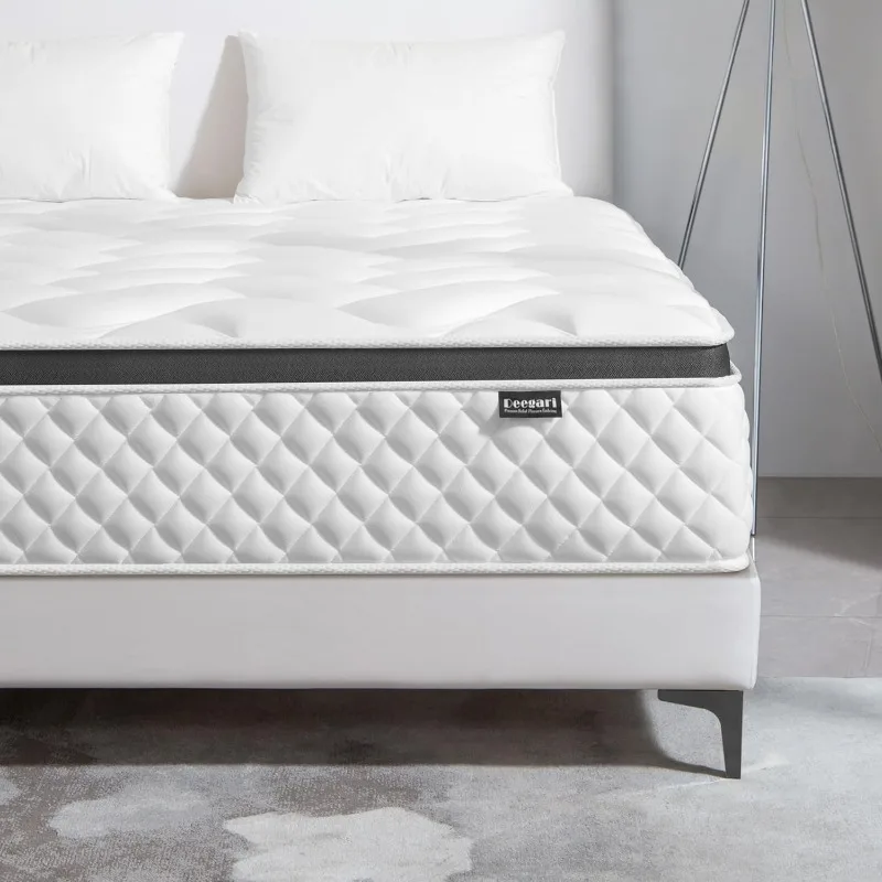 10 Inch Queen Size Mattress in a Box, Gel Memory Foam and Innerspring Hybrid Mattresses, Medium Firm Feel
10 Inch Queen Size Mattress in a Box, Gel Memory Foam and Innerspring Hybrid Mattresses, Medium Firm Feel