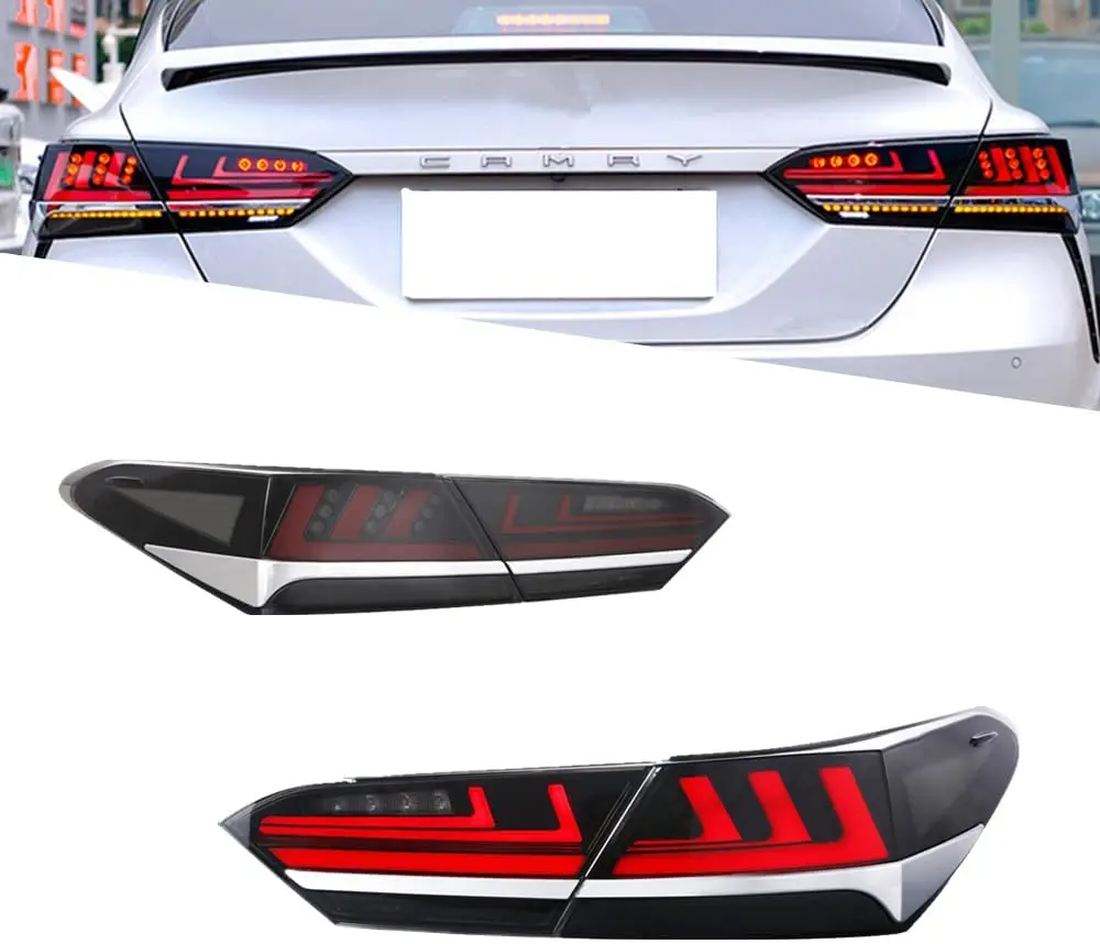 

LED Taillights Assembly For Toyota Camry 2018 2019 2020 2021 2022 Dynamic Animation Sequential Indicator Rear Lamps