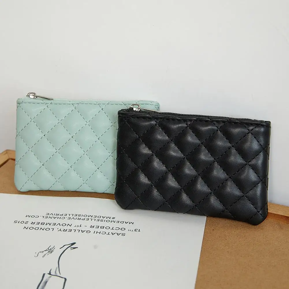 Zipper Coin Pouch Faux Leather Rhombus Texture Coin Purse with Zipper Closure Capacity Lady Handbag Wallet Lightweight Firm
Zipper Coin Pouch Faux Leather Rhombus Texture Coin Purse with Zipper Closure Capacity Lady Handbag Wallet Lightweight Firm