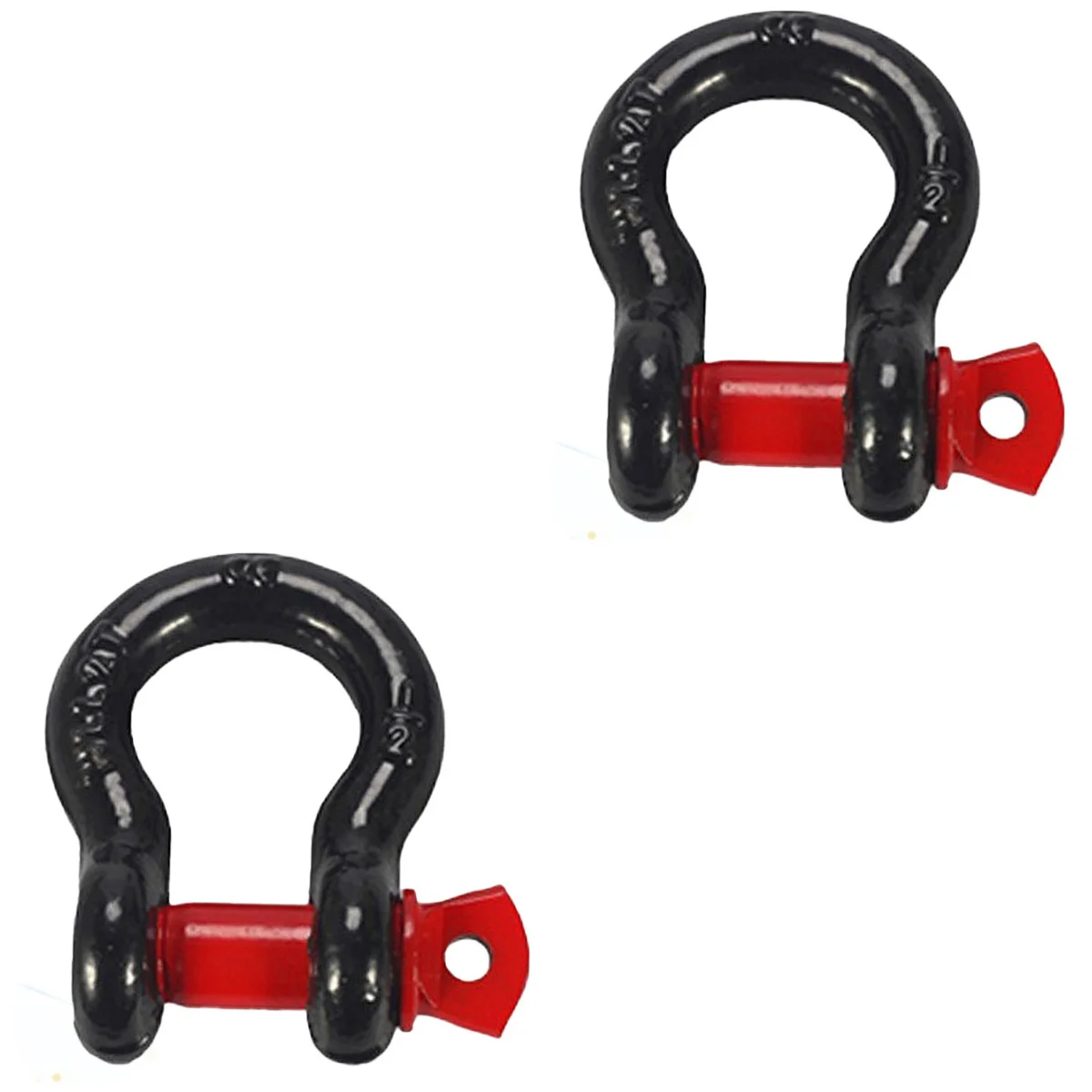 

2pcs U Type Shackles Towing Chain Hook Heavy Duty 2T Steel Trailer Ring Racing Tow Hook