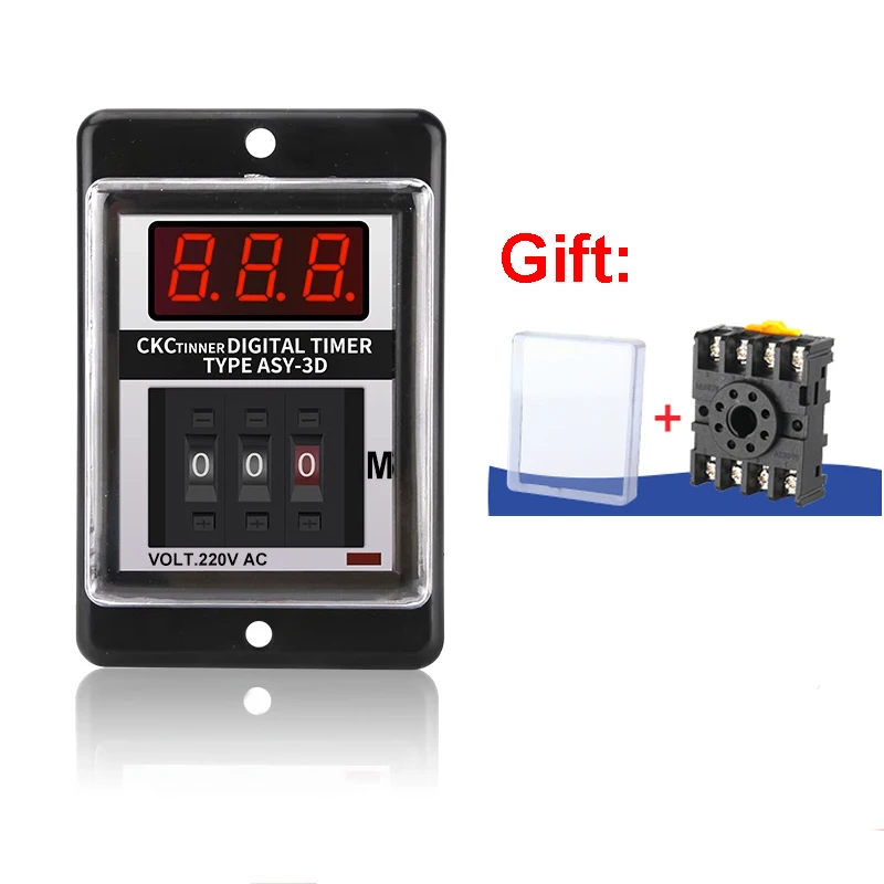 Time Relay 8PIN with Base DC24V AC220V AC380V ASY-3D ASY-3SM 99.9S-999M Digits Programmable Timer Delay Relay
Time Relay 8PIN with Base DC24V AC220V AC380V ASY-3D ASY-3SM 99.9S-999M Digits Programmable Timer Delay Relay
