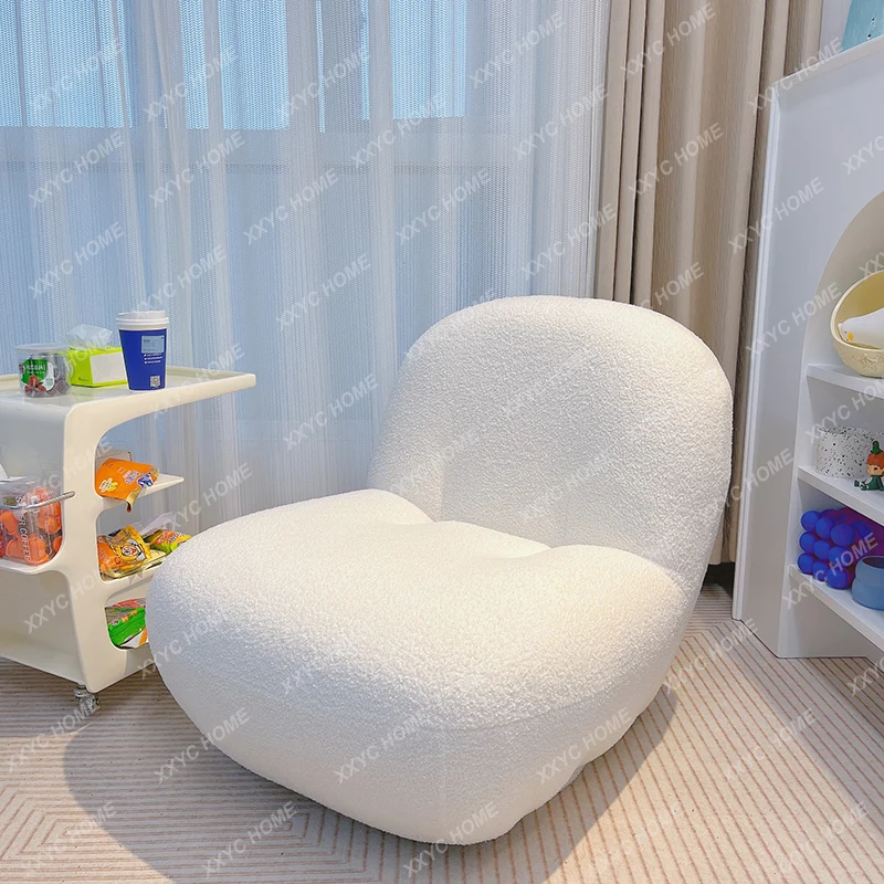 

Lazy Sofa Bedroom Balcony Leisure Chair Lying Tatami Lambswool Couch Single Lying and Sleeping