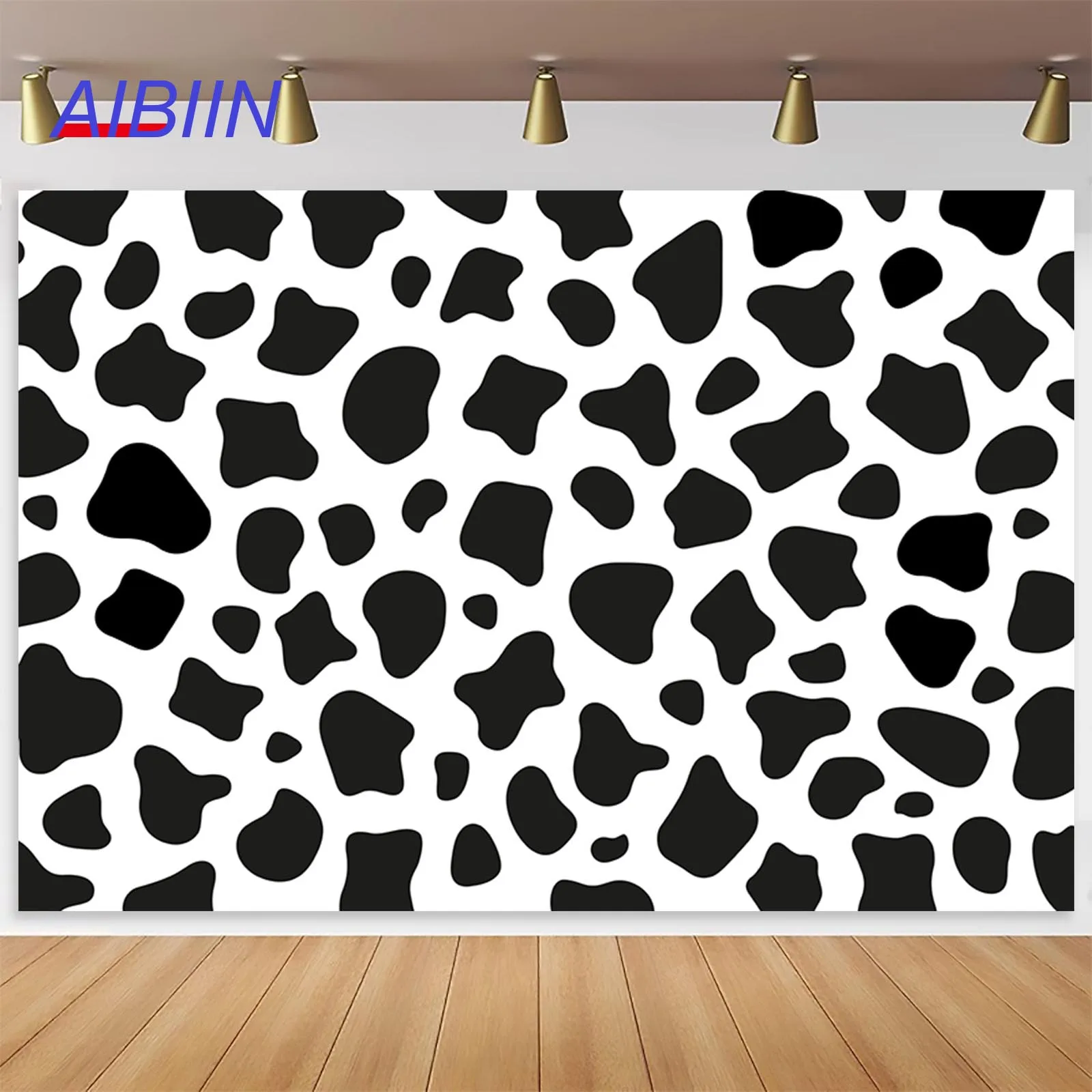 AIBIIN Cow Birthday Photography Backdrop Farm Black and White Cow Skin Baby Shower Party Decor Background Cake Table Photozone
AIBIIN Cow Birthday Photography Backdrop Farm Black and White Cow Skin Baby Shower Party Decor Background Cake Table Photozone