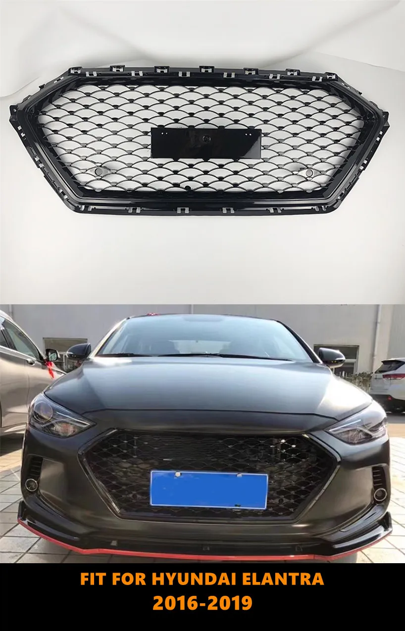 High Quality ABS Front Middle Grill Racing Grills Honeycomb Diamond Mesh Gloss Fit For Hyundai Elantra 2016 2017 2018 2019
High Quality ABS Front Middle Grill Racing Grills Honeycomb Diamond Mesh Gloss Fit For Hyundai Elantra 2016 2017 2018 2019