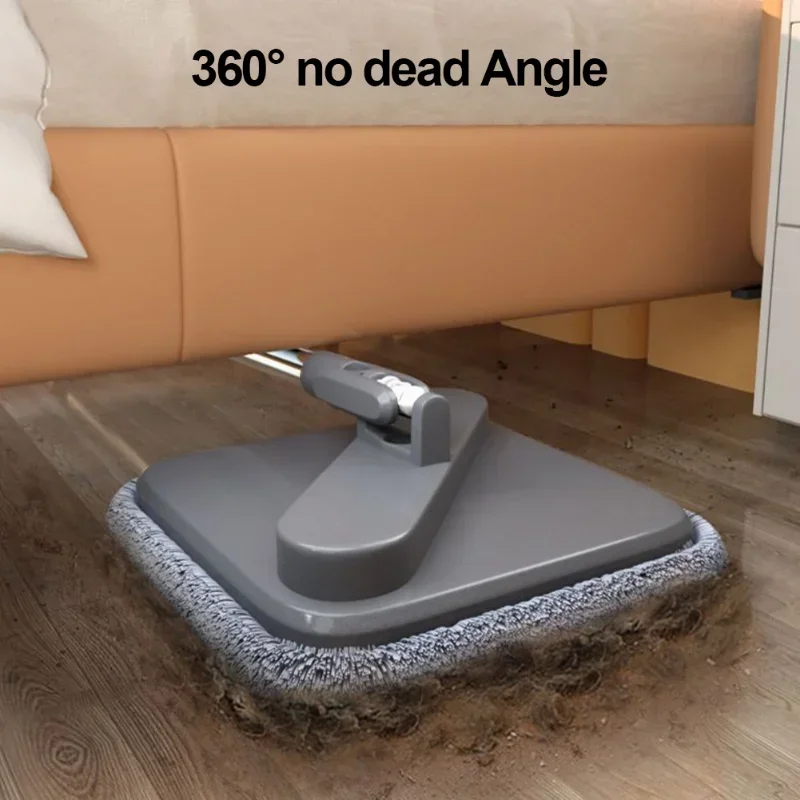 

s Floor Tools 360° Lazy Rotatable Bucket Squeeze Cleaning Self-clean Square Spin Hand-free Cloth Mop Nano With Microfiber