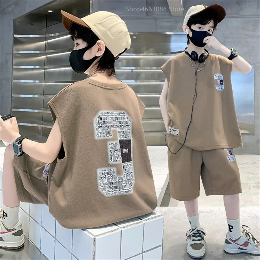 Korean Children's Clothes 2024 Boy Summer Fashion Short Sleeve Tshirt Top and Short Bottom 2 Pieces 9-12Y Outfit Tracksuit
Korean Children's Clothes 2024 Boy Summer Fashion Short Sleeve Tshirt Top and Short Bottom 2 Pieces 9-12Y Outfit Tracksuit