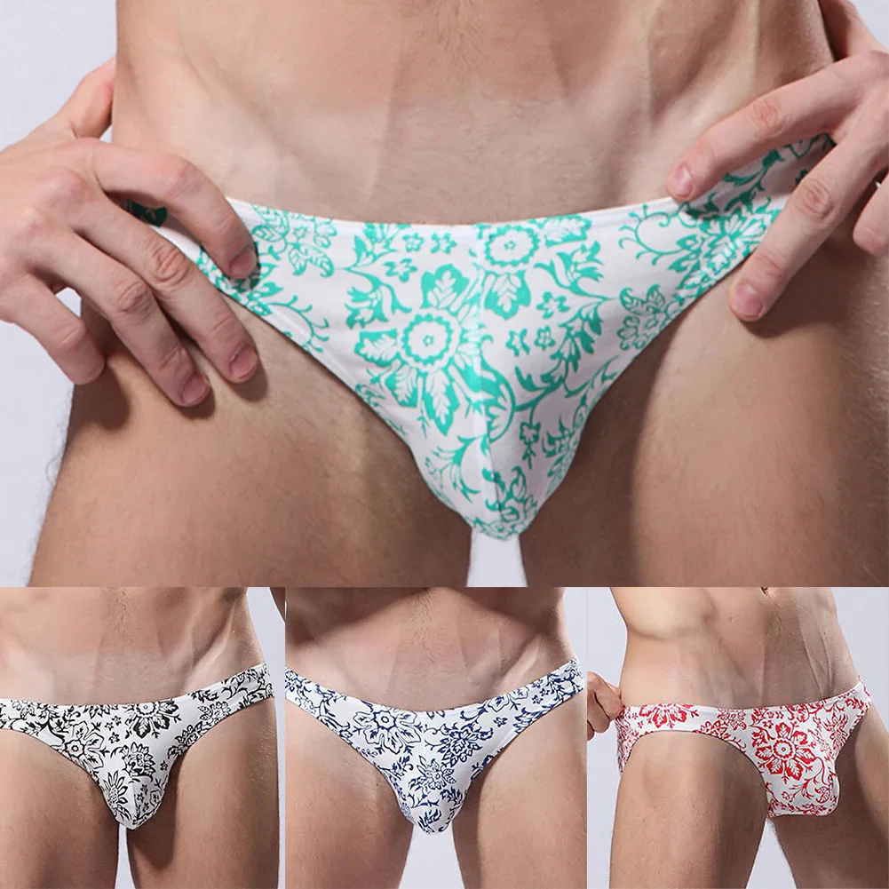 Men Cotton Sleepwear Floral Print Pouch G-string Briefs Thong Bikini Low Waist Underwear Male Sexy Convex Pouch Panties
Men Cotton Sleepwear Floral Print Pouch G-string Briefs Thong Bikini Low Waist Underwear Male Sexy Convex Pouch Panties