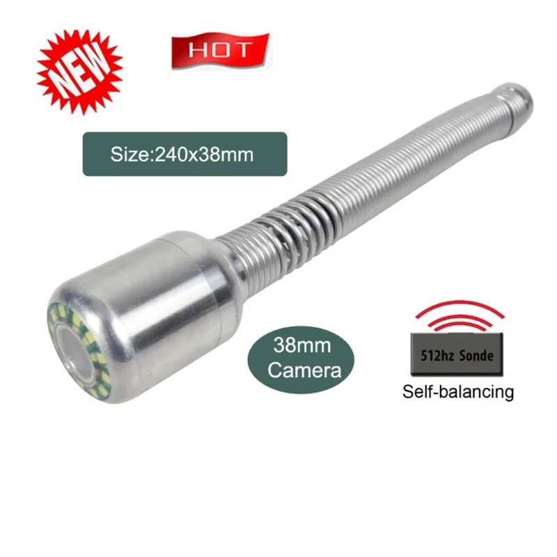 38MM pipe camera Self-Leveling 512hz Transmitter large tube industrial endoscope drainage sewer internal inspection detection
38MM pipe camera Self-Leveling 512hz Transmitter large tube industrial endoscope drainage sewer internal inspection detection