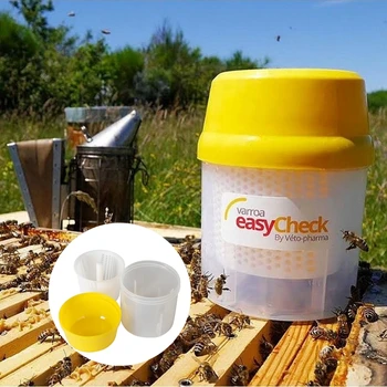 Beehive Varroa Mite Test Bottle Varroa Tester Easy Check Smoked Mite Nebulizer Mite Shaker Outdoor Beekeeping Supplies