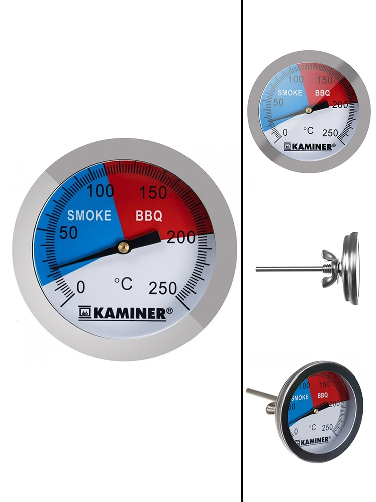 BBQ Grill Thermometer Stainless Steel Analogue Smoker Gas Grill Smoker Built-In Lid 0°C To 250°C BBQ Tools & Accessories
BBQ Grill Thermometer Stainless Steel Analogue Smoker Gas Grill Smoker Built-In Lid 0°C To 250°C BBQ Tools & Accessories