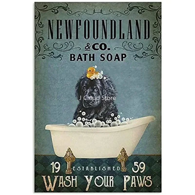 Dog Metal Tin Sign Newfoundland Soap Wash Your Paws Funny Retro Poster Bathroom Kitchen Cafe Garage Home Art vintage decor
Dog Metal Tin Sign Newfoundland Soap Wash Your Paws Funny Retro Poster Bathroom Kitchen Cafe Garage Home Art vintage decor