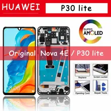 Écran LCD avec châssis, 6.15 pouces, pour HUAWEI P30 Lite Nova 4e MAR-LX1 LX2 AL01, Original=