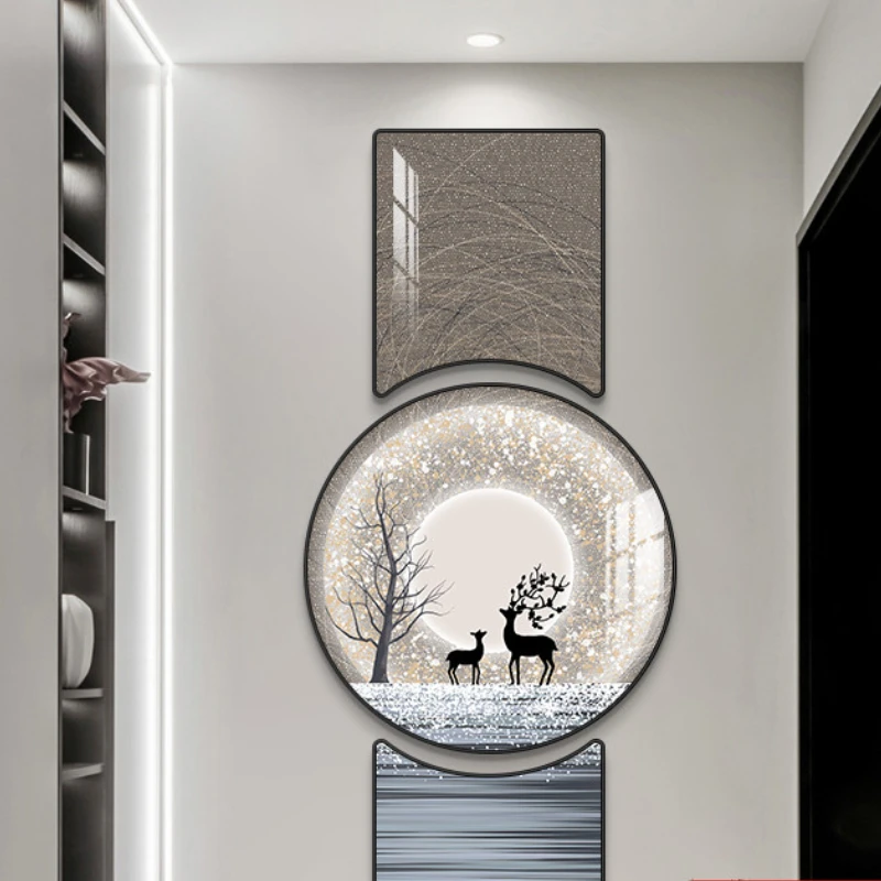 New style porch decoration painting Nordic light luxury living room corridor corridor hanging painting creative circular combina
New style porch decoration painting Nordic light luxury living room corridor corridor hanging painting creative circular combina