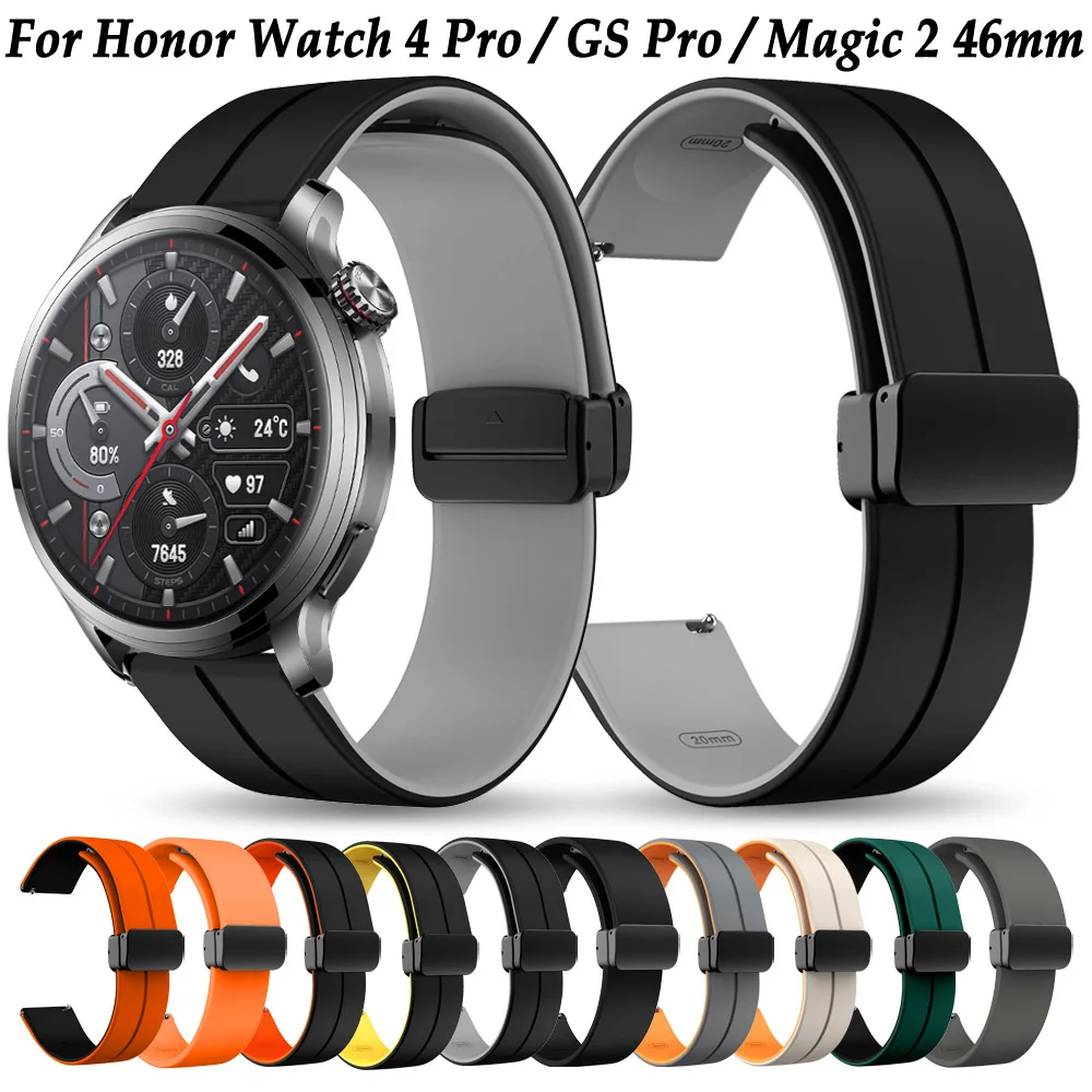 

Strap For Honor Watch 4 Pro GS 3 3i GS Pro Magic Watch 2 (46mm) Replacement Silicone Watch Band Bracelet Smartwatch Accessories