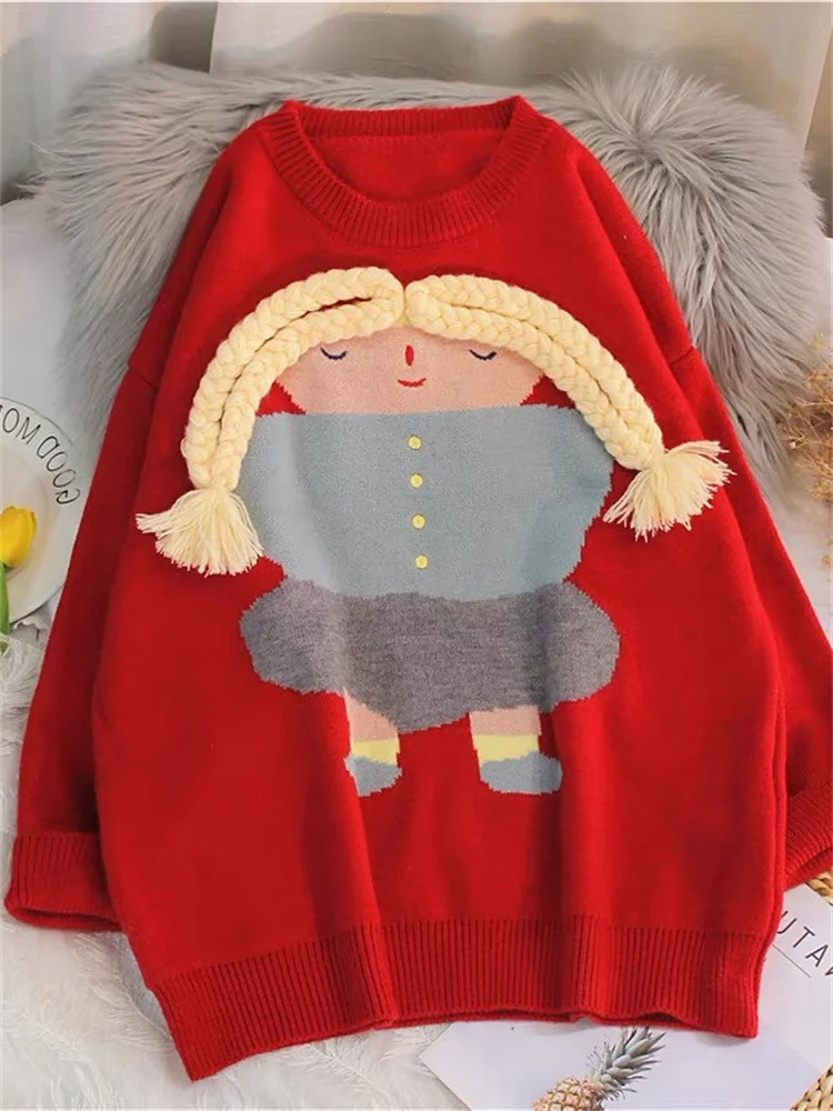 Hsa Pull Femme Hiver Для женщин 2022 вязаный свитер с круглым вырезом и джемперы свободные топы Kawaii для девочек милый пуловер, Рождественский свитер Y2K Traf
Hsa Pull Femme Hiver Для женщин 2022 вязаный свитер с круглым вырезом и джемперы свободные топы Kawaii для девочек милый пуловер, Рождественский свитер Y2K Traf