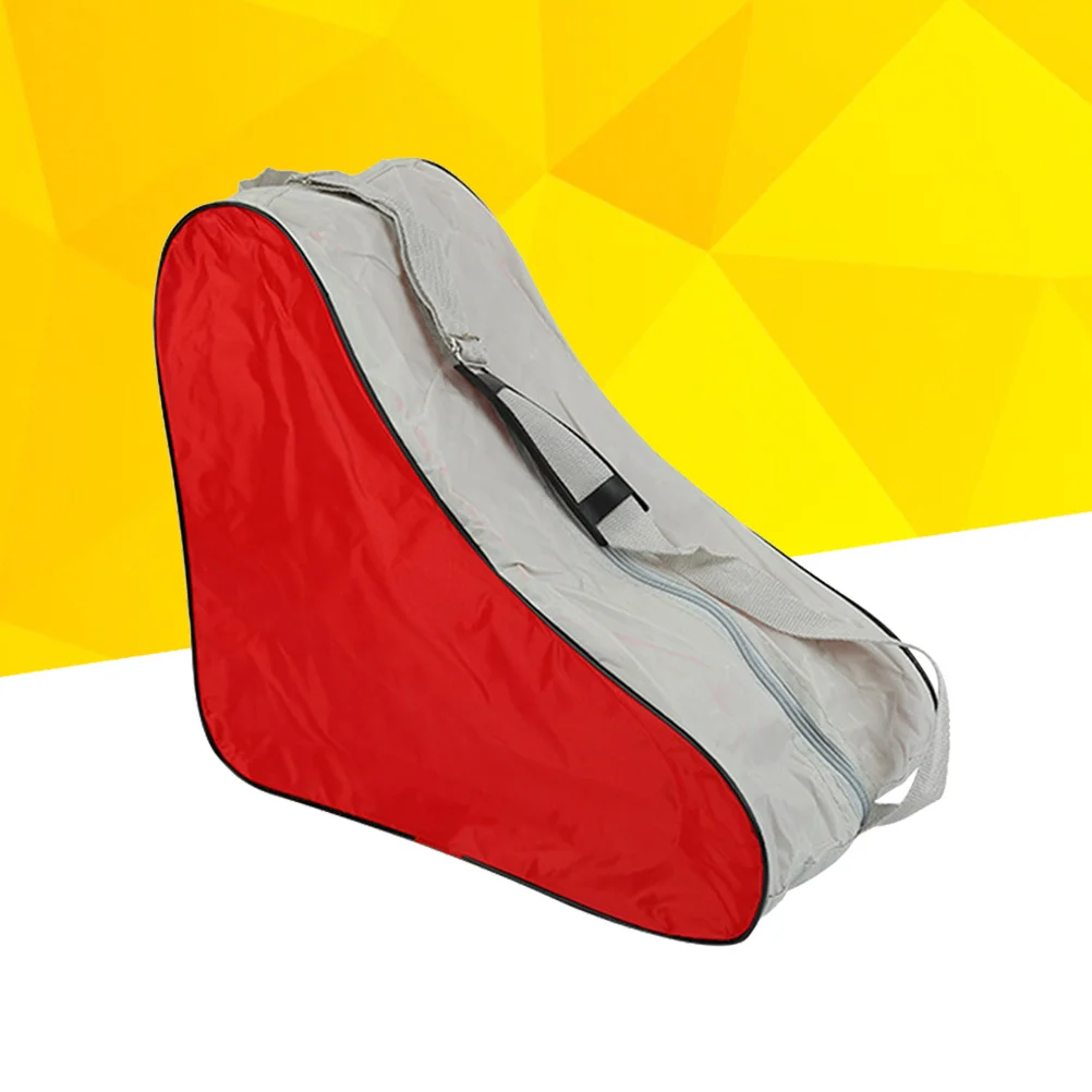 

Сетчатая тканевая сумка-тоут, треугольная сумка для катания на коньках, сумка через плечо, яркая (красная)