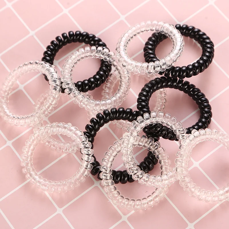 5-10Pcs/Lot New Black Clear Telephone Cord Women Elastic Hair Rubber Bands Girls Tie Gum Ponytail Hair Accessories Headwear
5-10Pcs/Lot New Black Clear Telephone Cord Women Elastic Hair Rubber Bands Girls Tie Gum Ponytail Hair Accessories Headwear