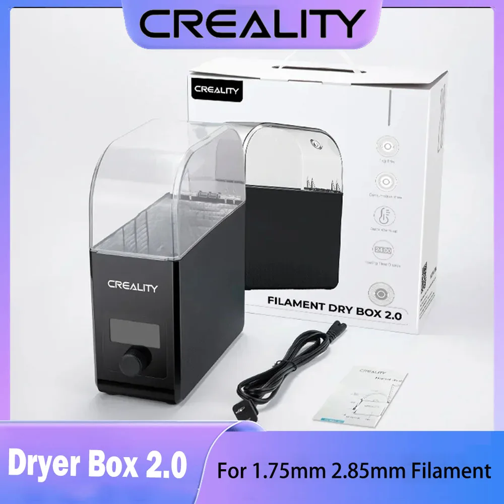 Creality Filament Dryer 2.0 Filament Dehydrator 3D Printer Spool Holder Upgraded Dry Box for Keeping 1.75mm 2.85mm Filament Dry
Creality Filament Dryer 2.0 Filament Dehydrator 3D Printer Spool Holder Upgraded Dry Box for Keeping 1.75mm 2.85mm Filament Dry