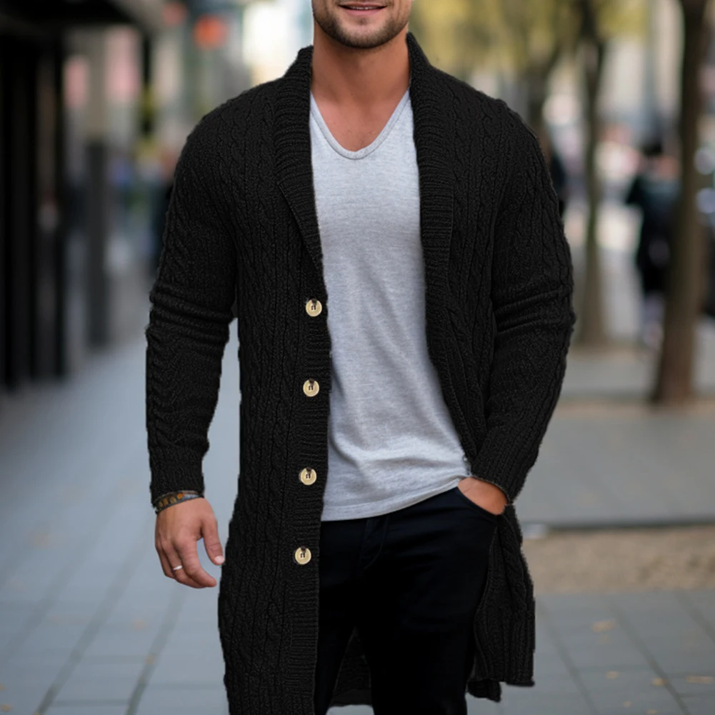 Men Winter Fleece Warm Medium Length Sweater Coat Cardigan Knitted Sweater Jacket Clothing Wool Button Korean Male Sweater
Men Winter Fleece Warm Medium Length Sweater Coat Cardigan Knitted Sweater Jacket Clothing Wool Button Korean Male Sweater