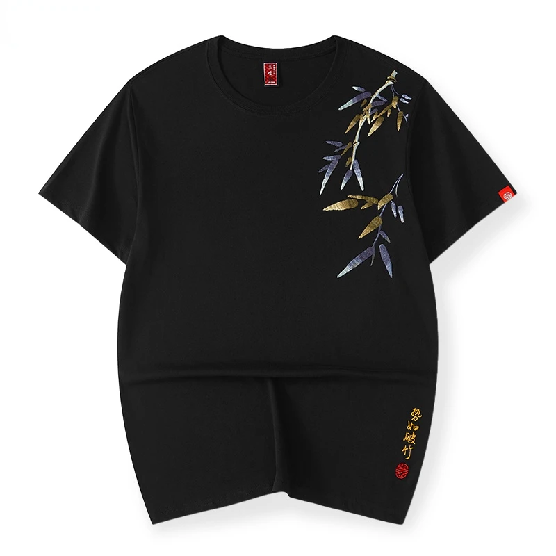 Summer Embroidery T Shirt Men Casual Cotton T Shirt Vintage Chinese Bamboo Harajuku Tees Top Short Sleeve Youth Streetwear
Summer Embroidery T Shirt Men Casual Cotton T Shirt Vintage Chinese Bamboo Harajuku Tees Top Short Sleeve Youth Streetwear