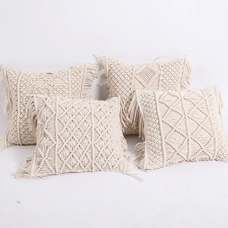 Boho Style Cushion Cover Yellow Pink Grey Hand Made Woven Pillow Cover Tassels Home decoration Macrame Pillow Case for sofa Bed
Boho Style Cushion Cover Yellow Pink Grey Hand Made Woven Pillow Cover Tassels Home decoration Macrame Pillow Case for sofa Bed