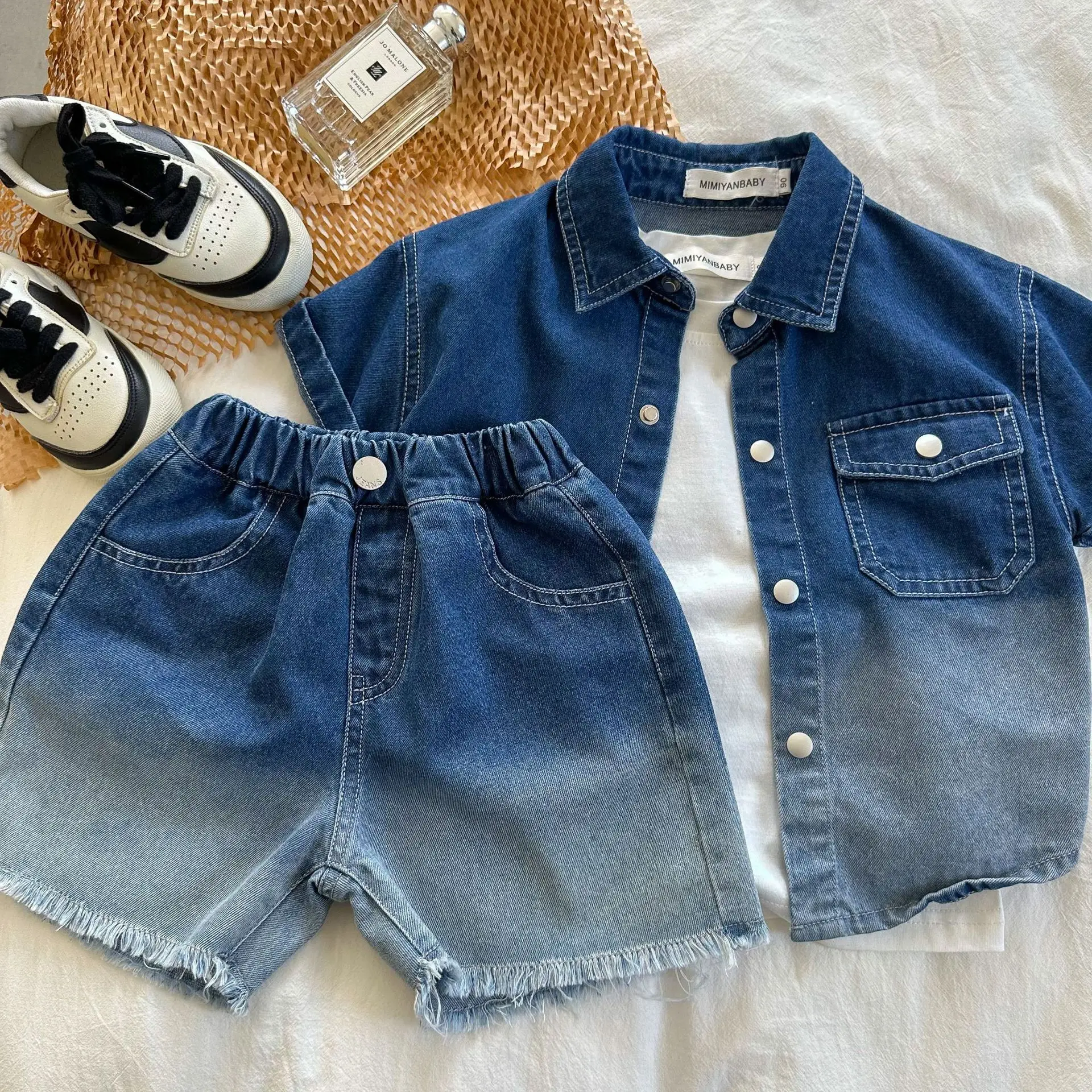 2023 Summer Boys Casual Two Pieces Jeans Suit Baby Kids Children Denim Clothing Set Shirt+ Shorts
2023 Summer Boys Casual Two Pieces Jeans Suit Baby Kids Children Denim Clothing Set Shirt+ Shorts