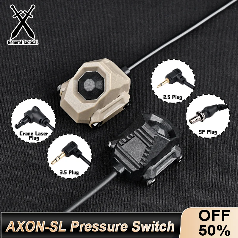 Tactical AXON Remote Wire Control Pressure Switch For Surefir Flashlight SF 2.5 3.5 Crane Plug 20mm Rail Hunting Laser
Tactical AXON Remote Wire Control Pressure Switch For Surefir Flashlight SF 2.5 3.5 Crane Plug 20mm Rail Hunting Laser