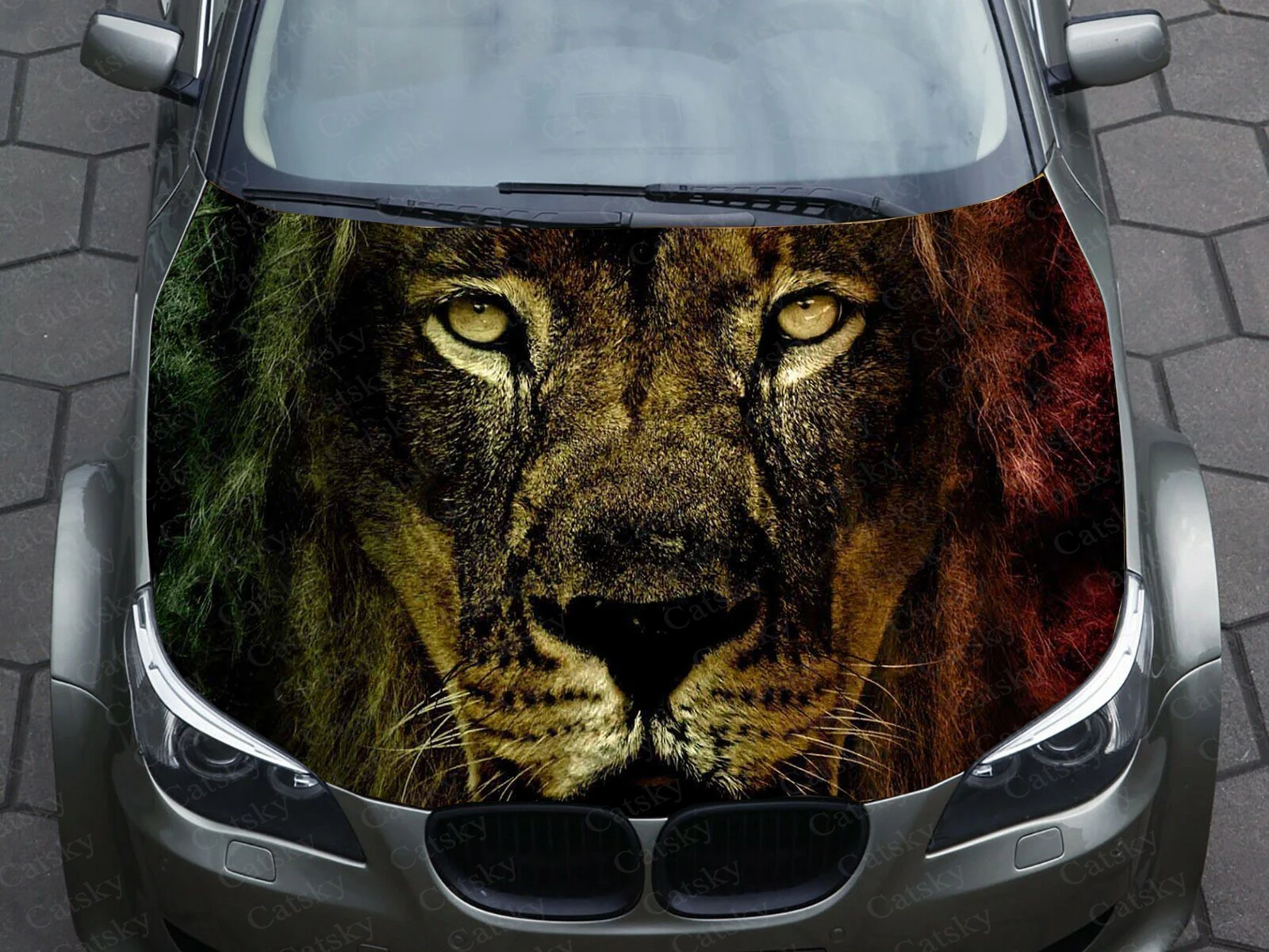 

Автомобильные наклейки в виде льва, графические виниловые наклейки, узоры капота, упаковочные наклейки на заказ, «сделай сам», цвет двигателя, животные, автомобильные наклейки